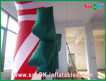 Douane het Duurzame Riet van het Reclame Opblaasbare Suikergoed voor Kerstmisvakantie