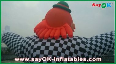 Aangepaste Commerciële Levendige Opblaasbare Clownmascottes met Embleemdruk