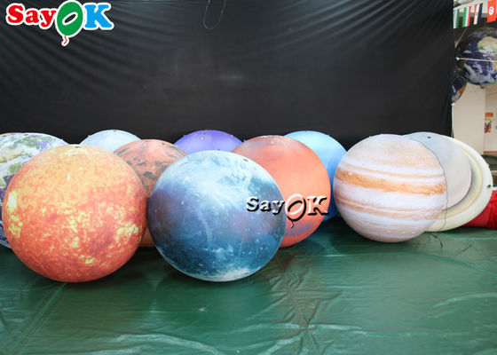 LEIDENE Reusachtige Hangende Opblaasbare Verlichtingsdecoratie Acht het Materiaal van Planetenpvc