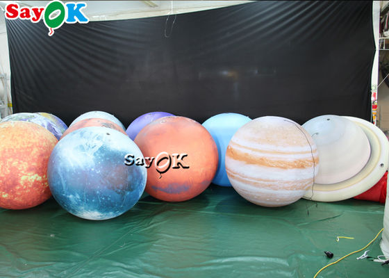 LEIDENE Reusachtige Hangende Opblaasbare Verlichtingsdecoratie Acht het Materiaal van Planetenpvc