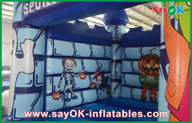 Duurzaam PVC opblaasbaar Bounce Castle House Grappig Halloween pompoen voor kinderen Bounce House huur