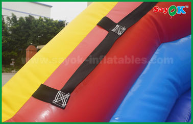 Grote opblaasbare glijbaan Promo Custom Double Giant Bouncy Glijbaan Sprong En opblaasbare water glijbaan Park