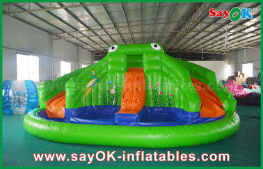 Opblaasbare bounce glijbaan gigantische opblaasbare bouncer glijbaan voor arme, volwassen kinderen kikker bouncy kasteel