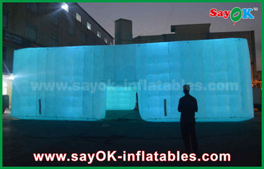 Buiten gigantische witte LED structuur evenement opblaasbare tent, opblaasbare nachtclub, opblaasbare feesttent te koop