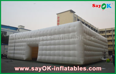 Buiten Grote Witte LED Structuur Event Opblaasbare kubus tent,opblaasbare nachtclub,opblaasbare feest tent te koop