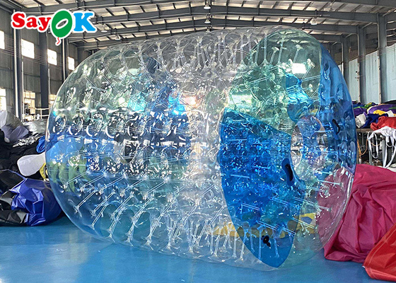Drijvend water speelgoed 0,9 mm PVC tralies opblaasbare waterrolbal voor zwembad op het meer
