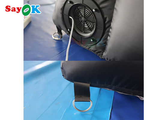 Opblaasbaar gazon zwart opblaasbare tunnel tent multifunctie voor activiteiten tentoonstellingen