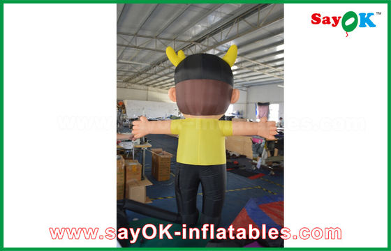Opblaasbare tekenfilmfiguren Oxford doek Opblaasbare tekenfilmfiguren Gele jongen Kinderen Voor reclame