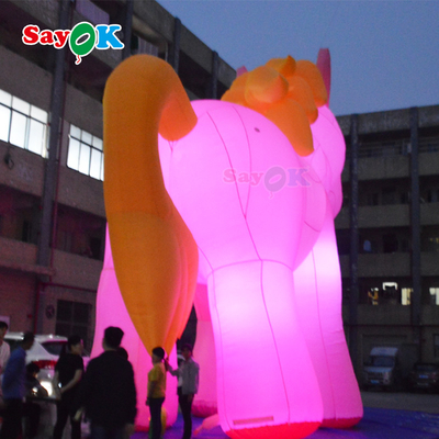 Gepersonaliseerde 10m opblaasbare eenhoorn ballon reclame model cartoon type opgeblazen cartoon personages