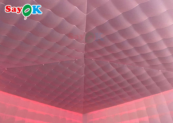 Grote opblaasbare tent Reuzen mobiele 8x8x4m buiten opblaasbare tent met LED-lichten waterdicht