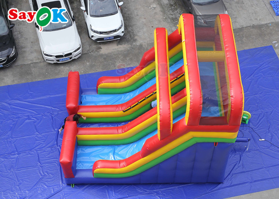 Buitenopblaasbare glijbaan Eenvoudige PVC-opblaasbare glijbaan Blow Up Double Dry Slide Opblaasbare glijbaan Voor kinderen