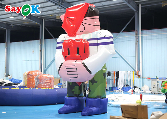4.5m opblaasbare cartoonfiguren gigantische opblaasbare mascotte model cartoonfiguren voor verjaardagsfeestjes