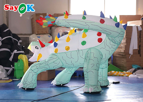 Commerciële opblaasbare dieren Cartoon opblaasbare dinosaurus model voor kinderen aangepast grootte