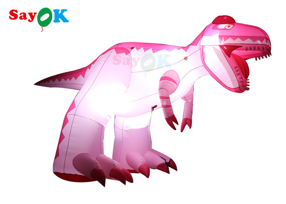 Roze 4m opblaasbare cartoonfiguren Reclame Dinosaurus Vochtbestendige opblaasbare dierballonnen