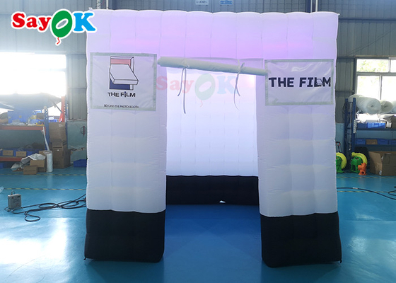 Opblaasbaar tent Camping SGS Opblaasbaar fotobooth tent 360 graden foto-video booth met LED-licht