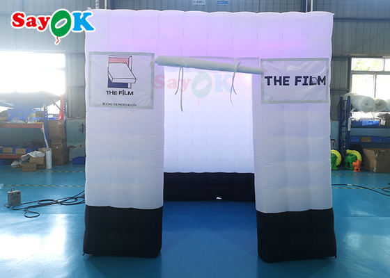 SGS Opblaasbare Photo Booth-tent 360 graden foto-videocabine met LED-licht