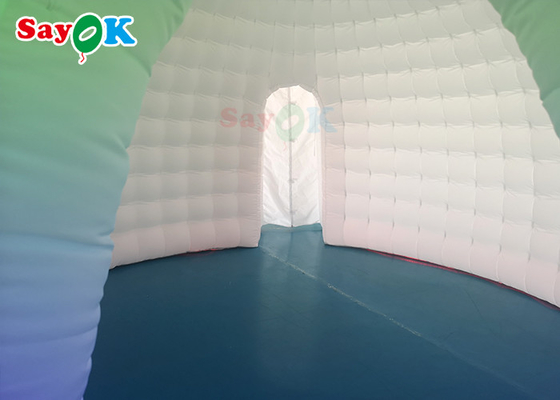 Buitenopblaasbare tent 6x5x3,2 m Puur witte opblaasbare koepeltent met LED-lichten