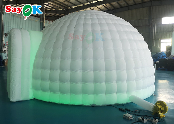 Buitenopblaasbare tent 6x5x3,2 m Puur witte opblaasbare koepeltent met LED-lichten