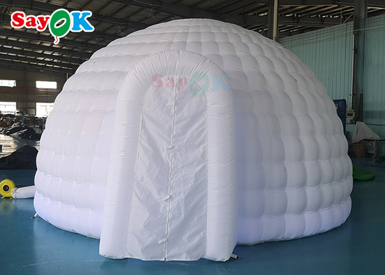 Buitenopblaasbare tent 6x5x3,2 m Puur witte opblaasbare koepeltent met LED-lichten