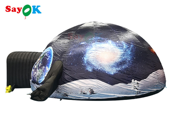 Draagbare opblaasbare planetariumtent met snelle uitbreiding en opblaasbare sterkoepel met bedrukt patroon