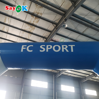 3x2.5m Opblaasbare Start Finish Boog Opblaasbare Ingangsboog Blauw En Wit