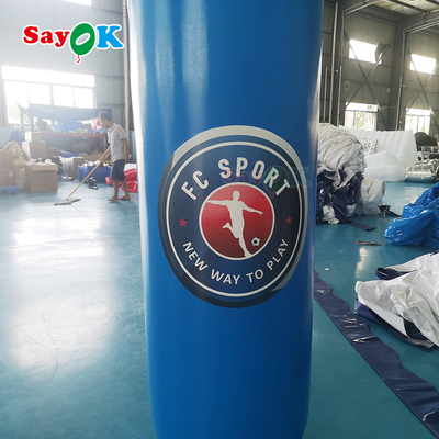 3x2.5m Opblaasbare Start Finish Boog Opblaasbare Ingangsboog Blauw En Wit