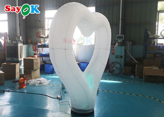 Het reuze Opblaasbare van de de Decoratieliefde van het Ballonhuwelijk Hart Modelwith light