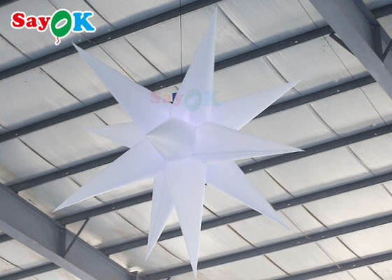 2m de Opblaasbare van de de Ster Openluchtactiviteit van de Verlichtingsdecoratie Hangende Decoratieve Lamp