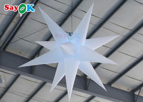 2m de Opblaasbare van de de Ster Openluchtactiviteit van de Verlichtingsdecoratie Hangende Decoratieve Lamp