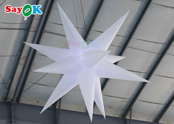 2m de Opblaasbare van de de Ster Openluchtactiviteit van de Verlichtingsdecoratie Hangende Decoratieve Lamp