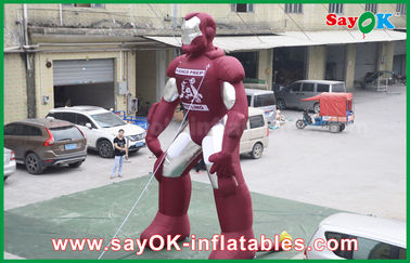 Opblaasbare robot Duurzame opblaasbare Iron Man / Spider Man Cartoon Character Hero For Event