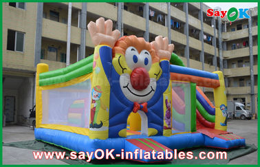 0.55mm de Clown het Opblaasbare Sprong van pvc het Springen Kasteel van de Soorten Gelukkige Uitsmijter voor Kinderen
