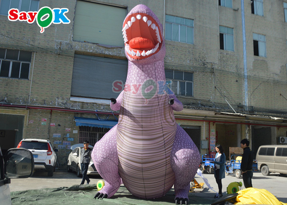 Opblaasbare kerstdinosaurus Grote grootte 5m Opblaasbare Tyrannosaurus Rex Dinosaurus Volledige afdruk