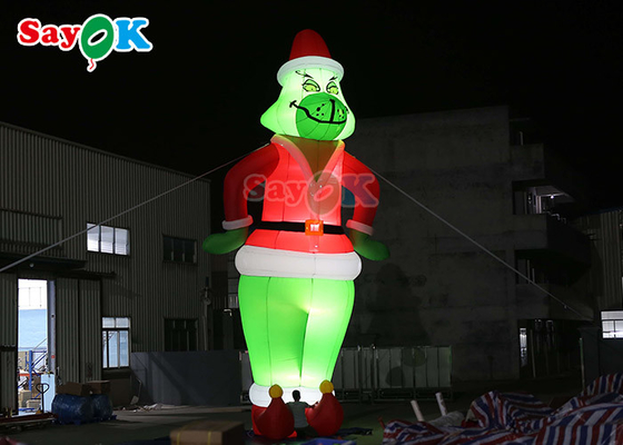 Van de Karaktersinflable Grinch van het douane de Opblaasbare Beeldverhaal Ballon Santa Christmas For Decoration