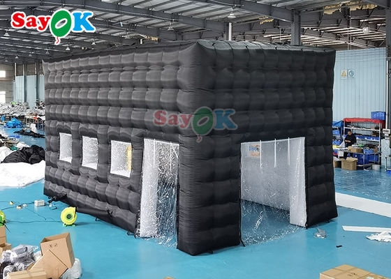 LED Disco Night Club Party Tent Custom Opblaasbare tent Opblaasbare nachtclub voor evenementen Volwassenen Zwart Cube House