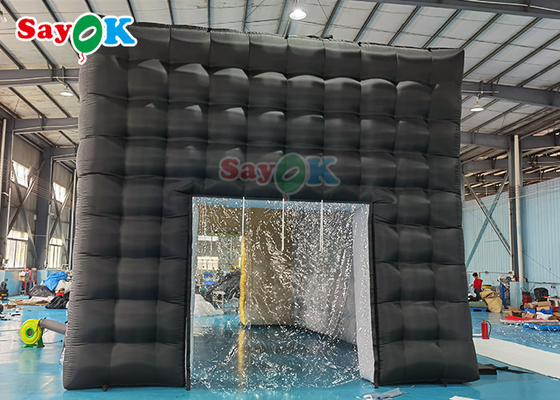 LED Disco Night Club Party Tent Custom Opblaasbare tent Opblaasbare nachtclub voor evenementen Volwassenen Zwart Cube House