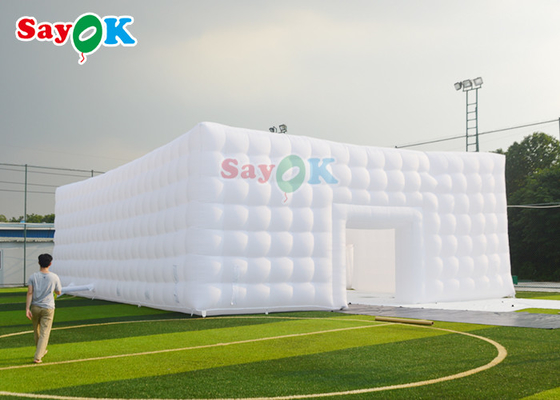 8x12x5m Opblaasbare Luchttent Met Led Licht Opblaasbare Cube Tent Bruiloft Decoratie