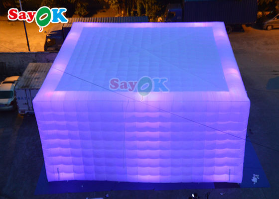 Automatische opblaasbare gazon tent 10x10x5m opblaasbare led feest tent opblaasbare lucht tent