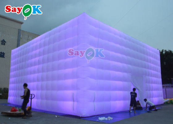 Automatische opblaasbare gazon tent 10x10x5m opblaasbare led feest tent opblaasbare lucht tent