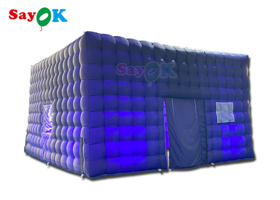 Automatische opblaasbare feesttent Huis nachtclub Opblaasbare kubus tent te huur 7x7x4mH