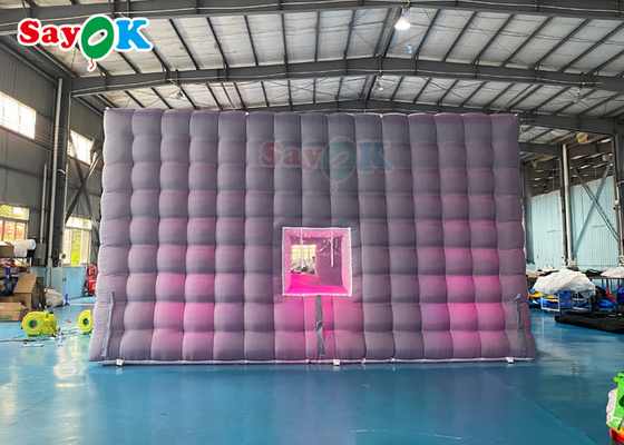 Automatische opblaasbare feesttent Huis nachtclub Opblaasbare kubus tent te huur 7x7x4mH