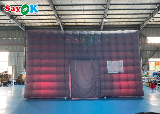 Automatische opblaasbare feesttent Huis nachtclub Opblaasbare kubus tent te huur 7x7x4mH
