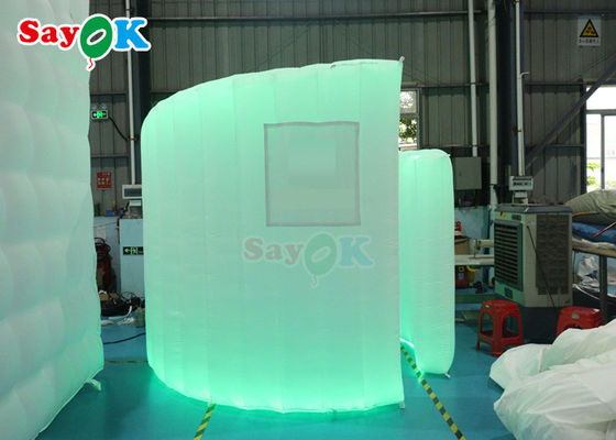 Party Wedding Decoration Dome 360 Photo Booth Backdrop Muur Led Light Opblaasbare gebogen muur