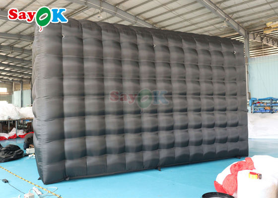 Zwarte LED muziekbar Mobiele nachtclub tent commerciële opblaasbare nachtclub met disco licht opblaasbare nachtclub voor ren