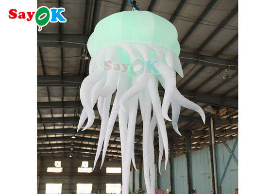De Ballonmarionet die van kostuum Opblaasbare Kwallen met LEIDEN Licht Opblaasbare LEIDENE Octopusballons hangen