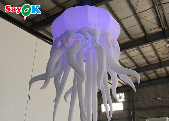 De Ballonmarionet die van kostuum Opblaasbare Kwallen met LEIDEN Licht Opblaasbare LEIDENE Octopusballons hangen