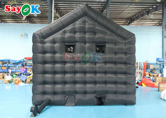 Black Party opblaasbare kubus tent opblaasbare nachtclub met disco en laser licht voor opblaasbare nachtclub huur