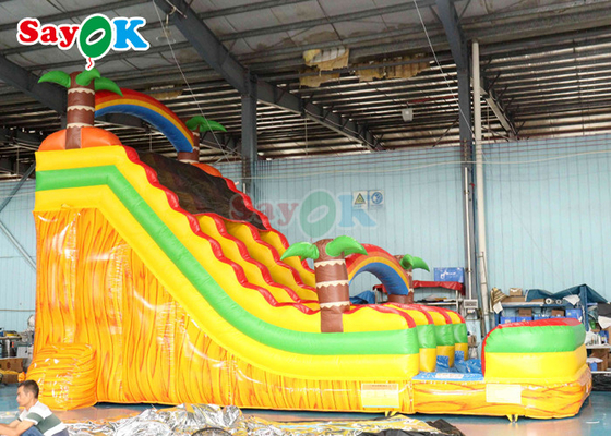 Opblaasbare sprongbouncer PVC-doek opblaasbare waterslippen commerciële kinderen zwembad waterslippen
