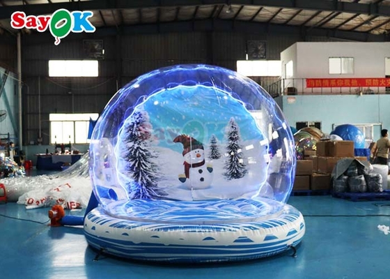 Reuzenopblaasbare sneeuwbal feest Bubbelkoepel Blaas op kerst sneeuwbol voor evenement