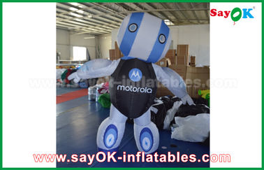 Reuzenopblaasbare robot aangepast 2mH Oxford stof robot aangepast opblaasbare producten Blauw voor reclame